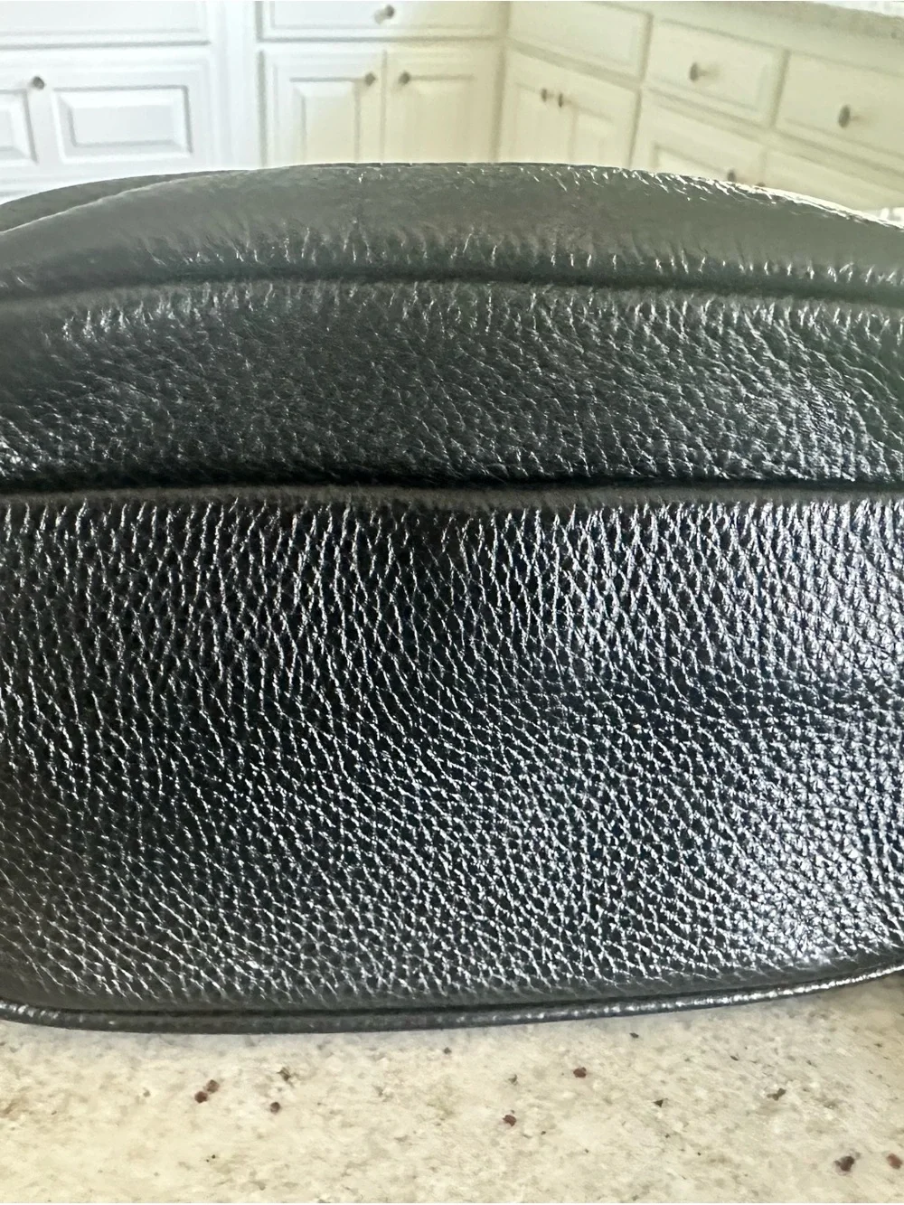 Tory Burch Black Pebbled Leather Camera Bag/Crossbody - w/ 2 straps, no rubbing